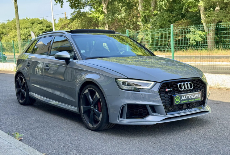 Audi RS3 SPORTBACK 8V2 DAZA 2.5 TFSi 400 Quattro S-Tronic / Toit ouvrant / B&O / Camera / Gris Nardo