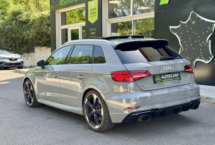 Audi RS3 SPORTBACK 8V2 DAZA 2.5 TFSi 400 Quattro S-Tronic / Toit ouvrant / B&O / Camera / Gris Nardo