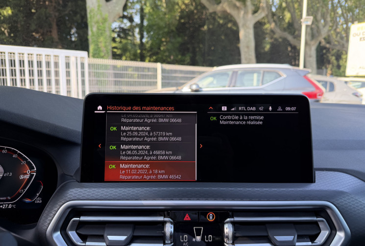 BMW X3  xDrive 20d 190 Mild Hybrid M Sport BVA8 / Suivi BMW / Toit Ouvrant / Sièges Electriques /HUD