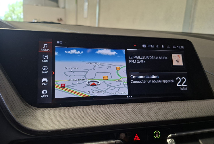 BMW Série 1 118D 150 M Sport DCT7 / TOIT OUVRANT / SIEGE BACQUET / TETE HAUTE / PALETTE / TVA