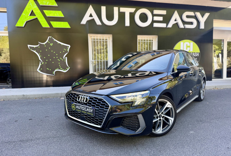 Audi A3 SPORTBACK 35 TFSI 150 S LINE S TRONIC 7 * CUIR * LED * CARPLAY * JA19 * GARANTIE