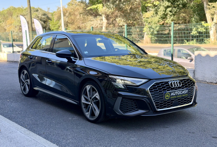 Audi A3 SPORTBACK 35 TFSI 150 S LINE S TRONIC 7 * CUIR * LED * CARPLAY * JA19 * GARANTIE