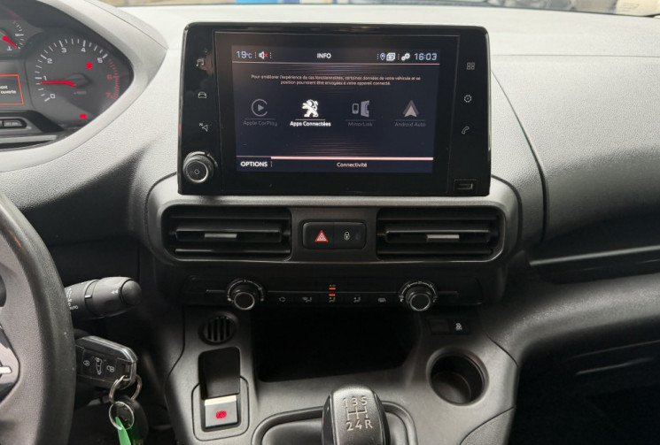 Peugeot Partner 1.5 HDI 100 finition ASPHALT 3 Places - TVA RECUPERABLE