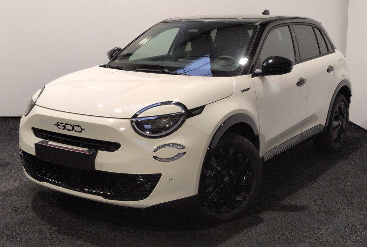 Fiat 600 Sport T-Gen 3 1.2 Hybrid 145ch eDCT6 Ice White / Toit Noir