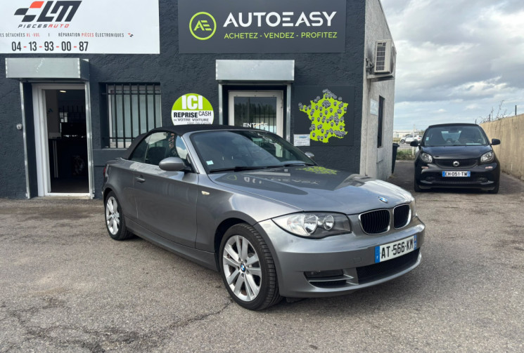 BMW Série 1 118i CABRIOLET 143 CV / EXCELLENET ETAT / INTERIEUR CUIR / GPS / BLUETOOH / SUIVI 