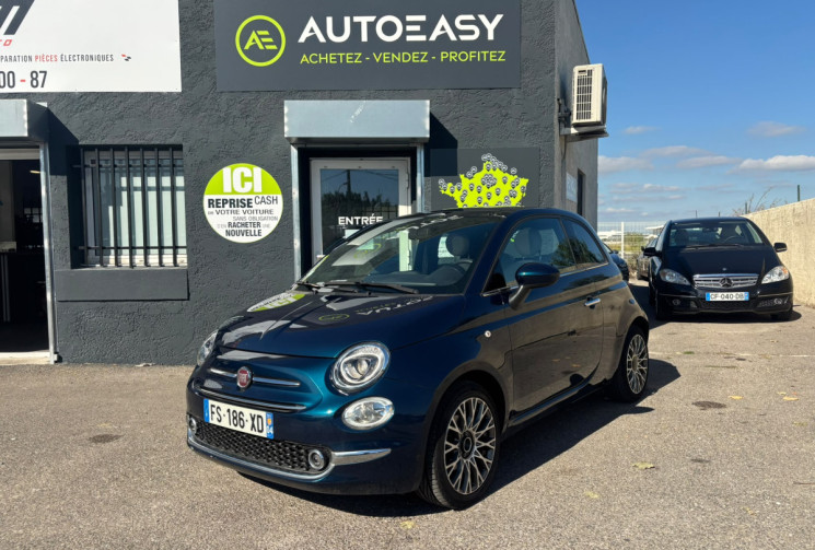 FIAT 500 1.2 69 CV CLUB DUALOGIC BOITE AUTOMATIQUE / INTERIEUR FULL CUIR / APPLE CAR PLAY / GARANTIE