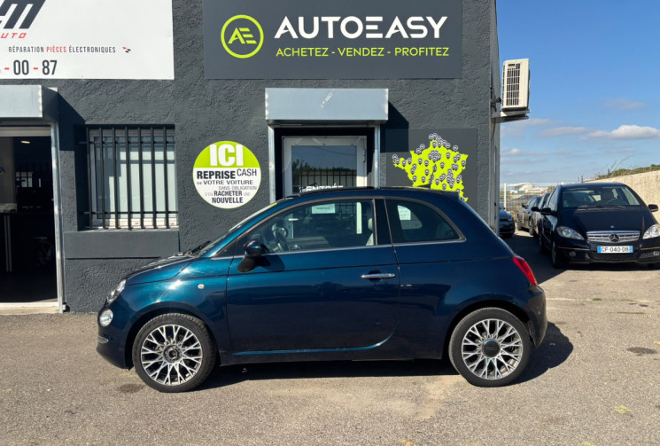 FIAT 500 1.2 69 CV CLUB DUALOGIC BOITE AUTOMATIQUE / INTERIEUR FULL CUIR / APPLE CAR PLAY / GARANTIE