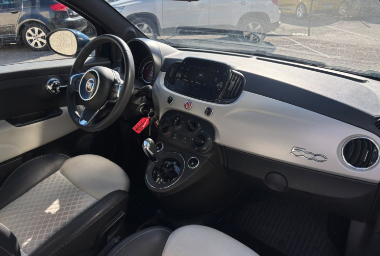 FIAT 500 1.2 69 CV CLUB DUALOGIC BOITE AUTOMATIQUE / INTERIEUR FULL CUIR / APPLE CAR PLAY / GARANTIE