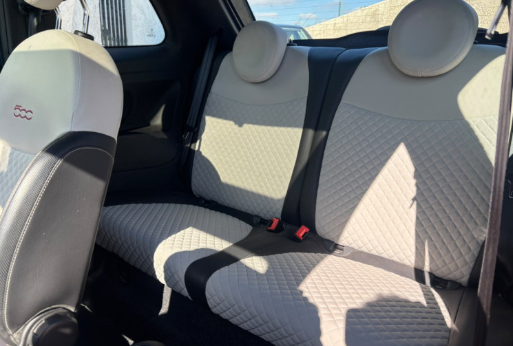 FIAT 500 1.2 69 CV CLUB DUALOGIC BOITE AUTOMATIQUE / INTERIEUR FULL CUIR / APPLE CAR PLAY / GARANTIE