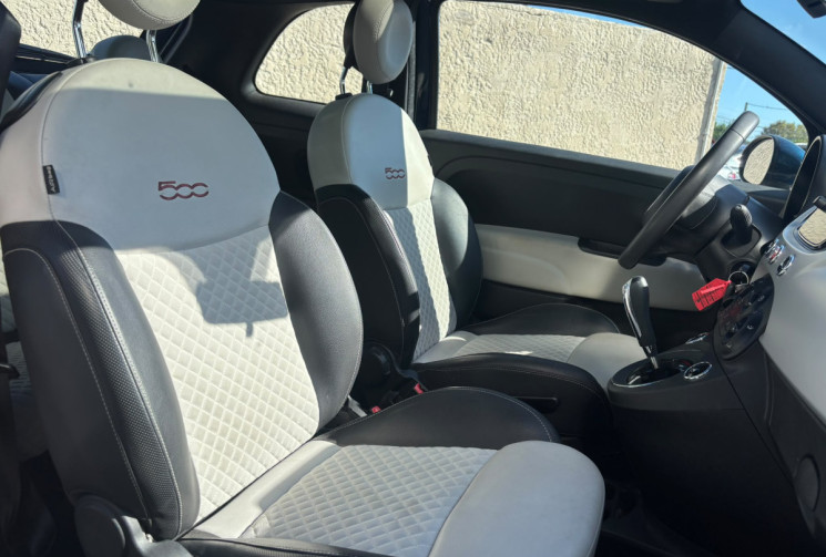 FIAT 500 1.2 69 CV CLUB DUALOGIC BOITE AUTOMATIQUE / INTERIEUR FULL CUIR / APPLE CAR PLAY / GARANTIE