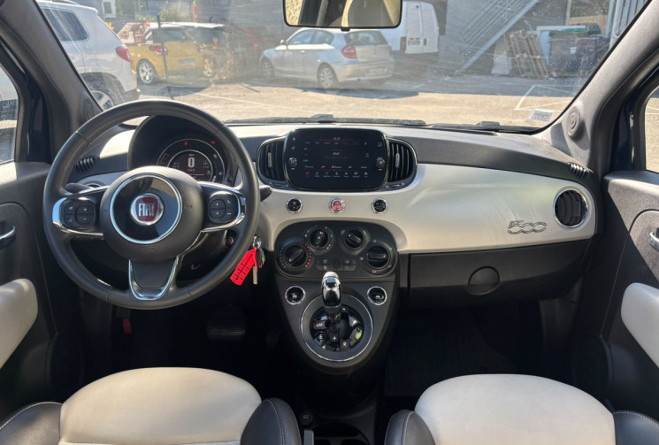 FIAT 500 1.2 69 CV CLUB DUALOGIC BOITE AUTOMATIQUE / INTERIEUR FULL CUIR / APPLE CAR PLAY / GARANTIE